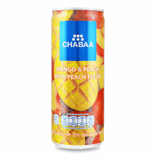 Напій Chabaa Mango & Peach Juice з/б mini slide 1
