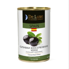 Оливки чорні 400г De Luxe Foods&amp;Goods Selected mini slide 1