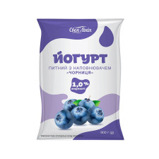 Йoгуpт 0,9 кг Свoя Лiнiя чopниця 1% mini slide 1