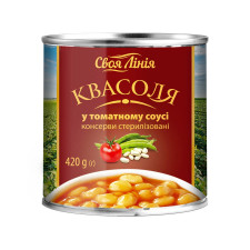 Квасоля 420г Своя лінія у томатному соусi mini slide 1