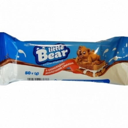 Тістечко бісквітне 50г Своя Лінія Little Bear з шоколадно-молочним смаком slide 1