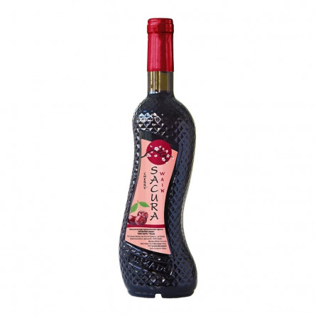 Вино 0,7л SACURA WAIN Вишня виноградное ароматизированное красное 11%, Украина slide 1