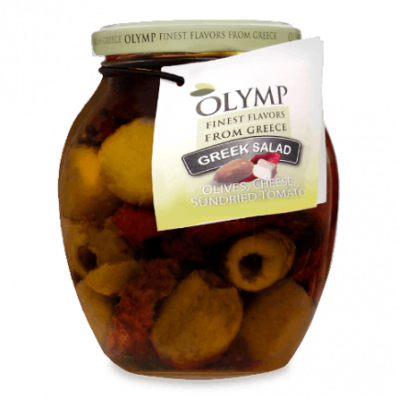 Салат «Грецький» з томатами, грецьким сиром і оливками ТМ Olymp slide 1