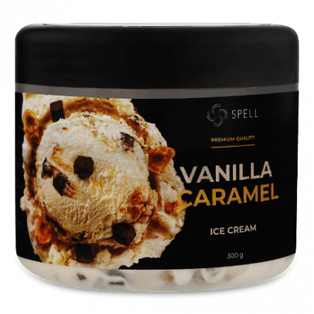Морозиво Spell з білим шоколадом, шматочками брауні, солоною карамеллю та фундуком slide 1