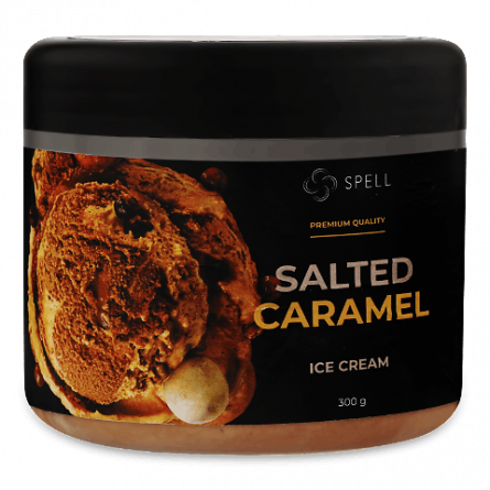 Морозиво Spell молочний шоколад з карамельним смаком та шматочками солоної карамелі