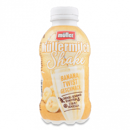 Напій молочний Mullermilch Шейк банан подвійний смак 3,5% slide 1