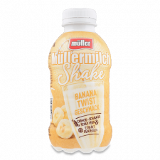 Напій молочний Mullermilch Шейк банан подвійний смак 3,5% mini slide 1