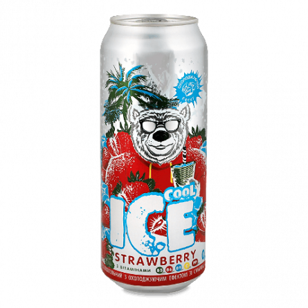 Напій Ice Cool «Полуниця» охолоджувальний ефект, безалкогольне з/б slide 1