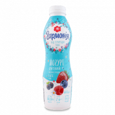 Йогурт «Гармонія» лісові ягоди 1,6%, пляшка mini slide 1