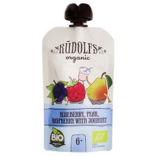 Пюре Rudolfs Фрукти з йогуртом органічне 6+ 110г mini slide 1