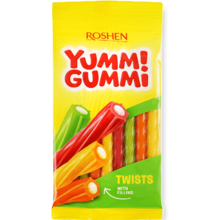 Цукерки Roshen Yummi Gummi Twists slide 1
