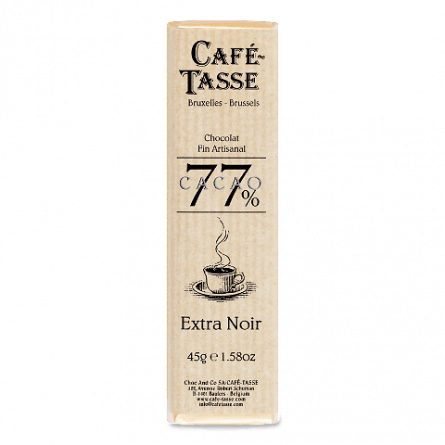 Шоколад чорний Cafe-Tasse з какао-бобами екстра 77%