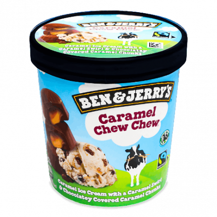 Морозиво Ben&Jerry's карамельне зі шматочками карамелі в шоколаді