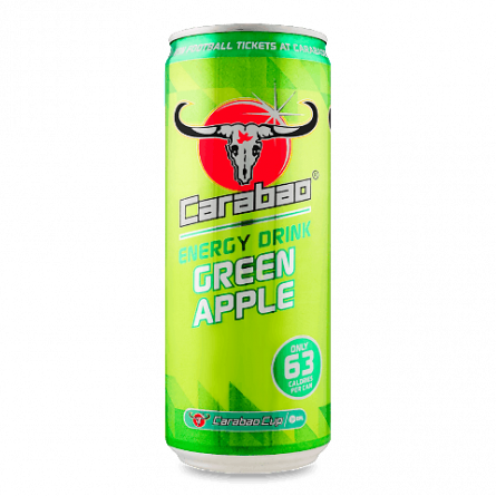 Напій енергетичний Carabao Green Apple безалкогольний