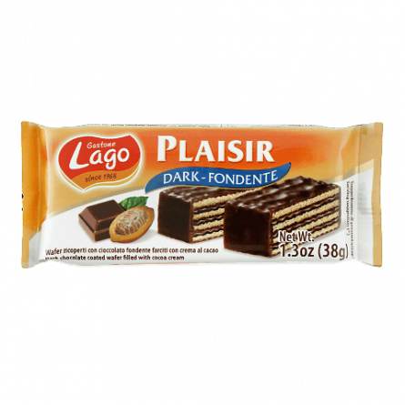 Вафлі Gastone Lagо з какао-кремом 57% в чорному шоколаді slide 1
