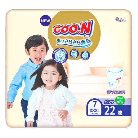 Підгузки-трусики Goo.N Premium Soft 18-30кг 3XL 22шт