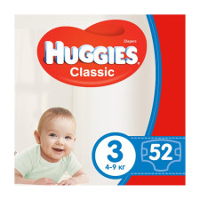 Подгузники Huggies Classic 3 4-9кг 52шт mini slide 1