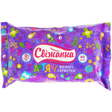 Серветки вологі Свіжанка дитячі 60шт mini slide 1