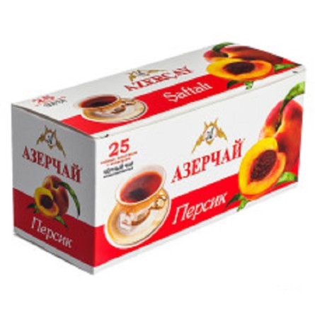 Чай чорний Azercay з с персиком 25шт*1,8г slide 1