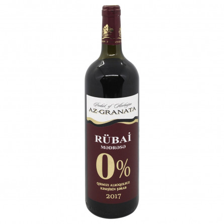 Вино безалкогольне Rubai Medrese червоне напівсолодке 0,75л