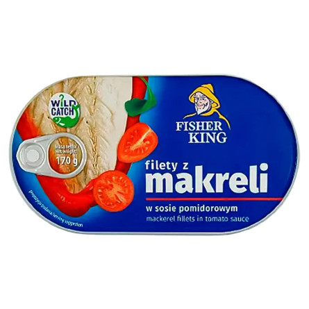 Филе скумбрии Fisher King в томатном соусе 170г slide 1