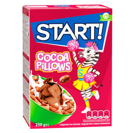 Сухі сніданки Start! подушечки з какао начинкою 250г