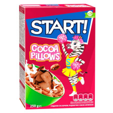 Сухие завтраки Start! подушечки с какао начинкой 250г mini slide 1