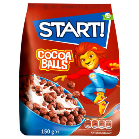 Сухие завтраки Start! шарики с какао 150г