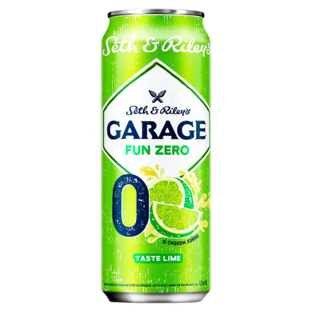Пиво Garage Lime світле безалкогольне зі смаком лайма 0,5л slide 1