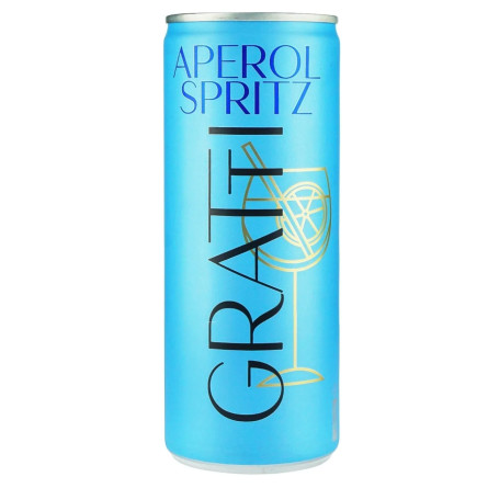 Напій слабоалкогольний газований Gratti Aperol Spritz 4,5% 250мл