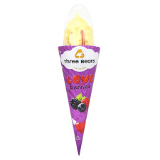 Морозиво Три Ведмеді Love&Berries ріжок 150г mini slide 1