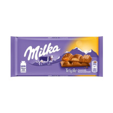 Шоколад Milka молочний мигдаль-карамель 100г mini slide 1