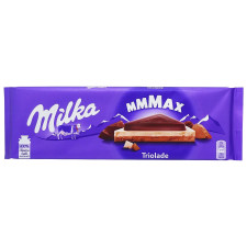 Шоколад Milka Triolade тришаровий з молочним, білим і темним шоколадом 280г mini slide 1