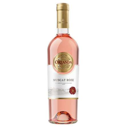Вино Oreanda Muscat Rose рожеве напівсолодке 0,75л