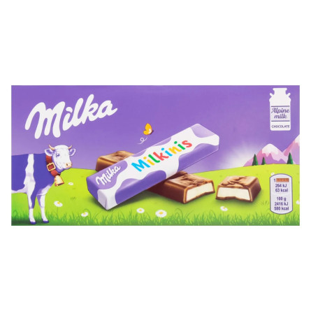 Шоколад Milka Milkinis с молочной начинкой 87,5г