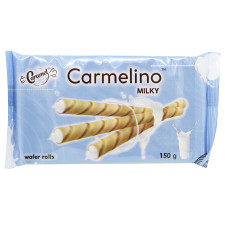 Вафельные трубочки Caramel Carmelino Milky 150г mini slide 1