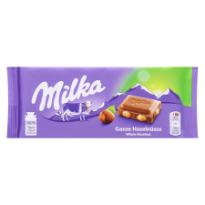 Шоколад Milka молочний з цілим лісовим горіхом 100г mini slide 1