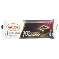 Батончик Valor Импульс черный шоколад без сахара 70% 35г mini slide 1