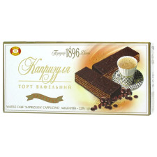 Торт Бісквіт-Шоколад Капризуля Капучино вафельний 220г mini slide 1