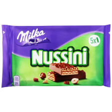 Вафлі Milka Nussini з фундуком та какао 155г mini slide 1