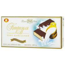 Торт Бісквіт-Шоколад Капризуля молочний вафельний 220г mini slide 1