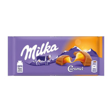 Шоколад Milka молочний з карамельною начинкою 100г mini slide 1
