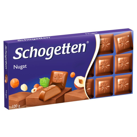 Шоколад Schogetten молочный с нугой 100г