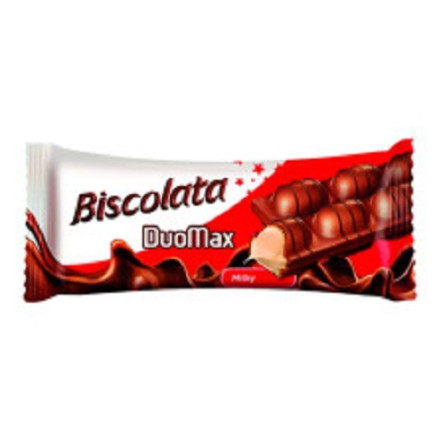 Вафли Biscolata Duomax с молочным кремом в молочном шоколаде 44г