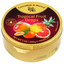 Леденцы Cavendish & Harvey Тропические фрукты карамельные 200г mini slide 1