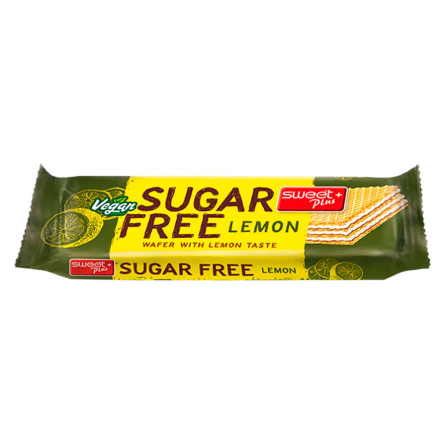 Вафлі Sweet Plus без цукру з кремом зі смаком лимона з підсолоджувачами 24г slide 1