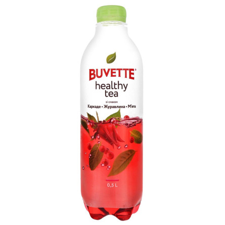 Напій Buvette Healthy tea зі смаком каркаде журавлини та м'яти 0,5л