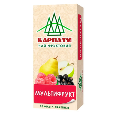 Чай фруктовий Карпати мультифрукт 1,25г*20шт