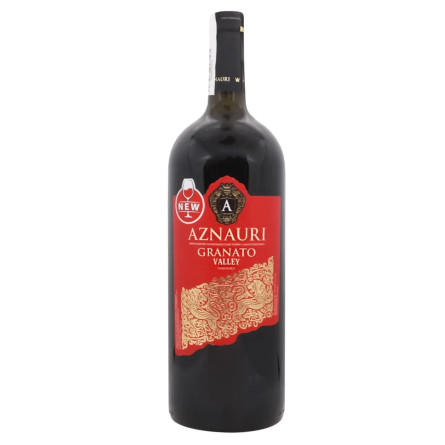 Вино Aznauri Granato Valley красное полусладкое 9-13% 1,5л slide 1