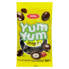 Драже Klim Yum Yum арахіс у какао-порошку 80г mini slide 1